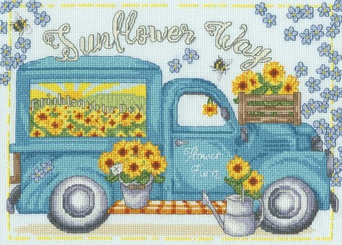 Kit punto croce via - girasole, ~
