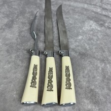 Set intaglio acciaio inox Armack Solingen Germania due coltelli e forchetta vintage MCM