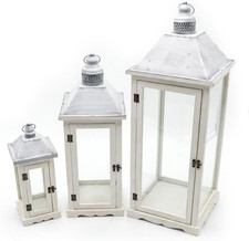 Set Di 3 Lanterne in Legno E