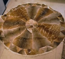 Tappeto rotondo africano vintage