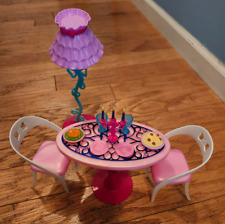 Set sala da pranzo BARBIE Glam 2012 mobili sedia tavolo lampada accessori playset