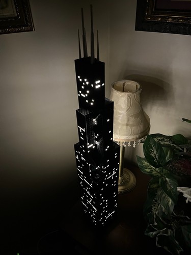 Modello illuminato sears tower - illuminato,