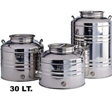 FUSTO BIDONE SANSONE LT 30 AGGRAFFATO IN ACCIAIO PER OLIO CON PREDISPOSIZIONE