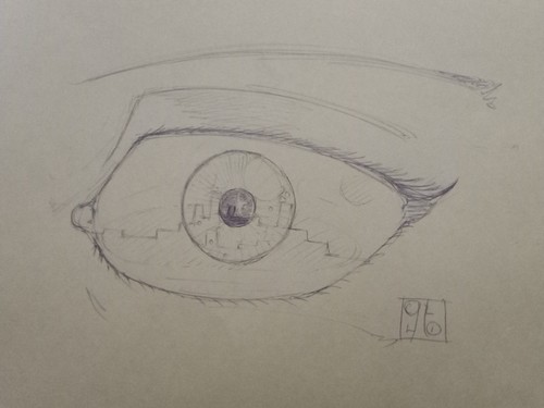 Disegno occhio robotico - occhio,