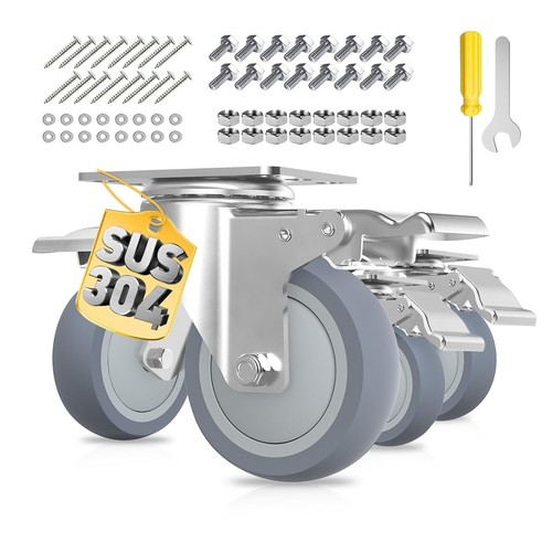 Set ruote acciaio inox - set,