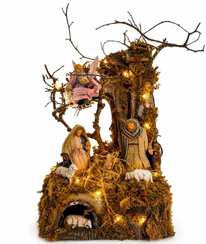 Presepe con pastori - con, vestiti