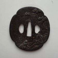 Tsuba Ferro Antico Paesaggio