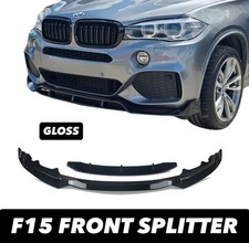 KIT LABBRO SPOILER SPLITTER ANTERIORE BMW X5 F15 M PERFORMANCE LUCIDO NERO 2013-2018