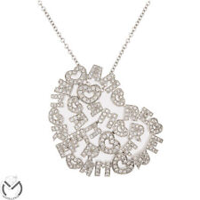 Collana Pasquale Bruni in oro bianco 18 Kt 750 cuore diamanti -49/VV-