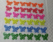 36 FARFALLE IN LEGNO COLORATE
