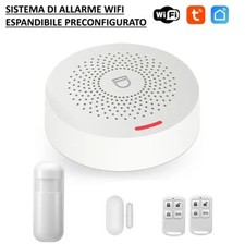 KIT 2 ANTIFURTO SENZA FILI WIFI TUYA CON SIRENA/CENTRALINA ESPANDIBILE