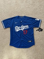 Maglia Shohei Ohtani Dodgers uomo XL blu away nuova con etichette cucita #17