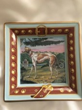 svuota tasche Porcelaine de Paris in porcellana dipinto a mano Levriero