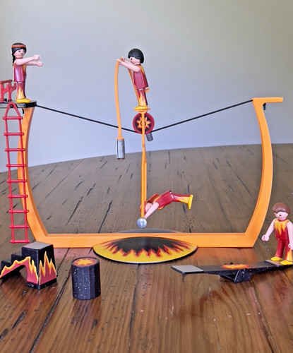 Set acrobati trapezio - , vintage