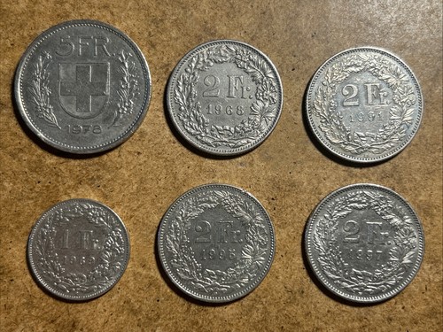 Svizzera lotto monete - chf, 1