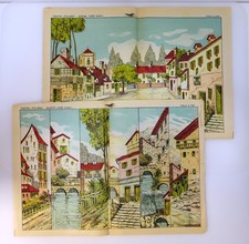 Due Scenografie Cartacee Teatro Italiano Quinta e Scena Case Rurali Primo '900