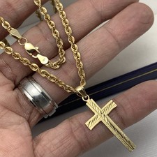 Ciondolo croce taglio diamante