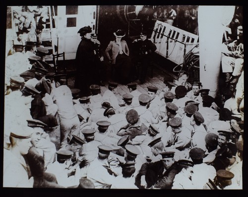 Meeting board ship c1900 - on,