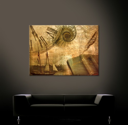 History mappamondo tela quadro - history,