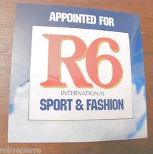 Adesivo R6 INTERNATIONAL SPORT & FASHION appointed for sticker vintage ADESIVI 