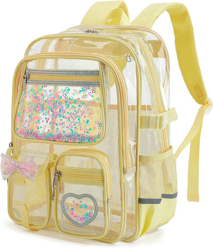 Zaino trasparente per ragazze - trasparente,