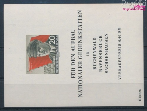 Francobolli ddr 1956 block - francobolli, mi