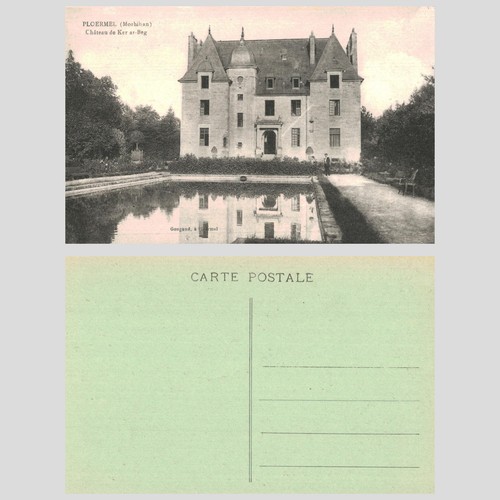 Vintage postcard chateau de - vintage,