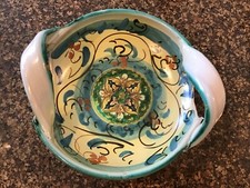 Signed Caltagirone Floral Bowl