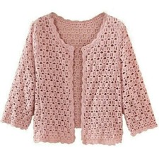 Donna Traforato Cardigan Pizzo