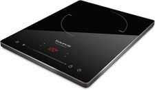 Darkfire - Piano Cottura a Induzione Digitale Portatile. Diametro Fino a 20 Cm. 