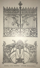 ARTE-ARTIGIANATO DEL FERRO-CANCELLI DECORATIVI-CON PAVONI-MAZZUCOTELLI