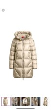 NWT Women’s Size Large Parajumpers Janet hood down puffer jacket Tapioca $1500