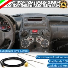 CAVO AUX + KIT SMONTAGGIO STEREO FIAT PANDA 169 FINO AL 2011 1,5 METRI RETROFIT