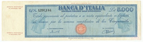 5000 lire titolo - lire,
