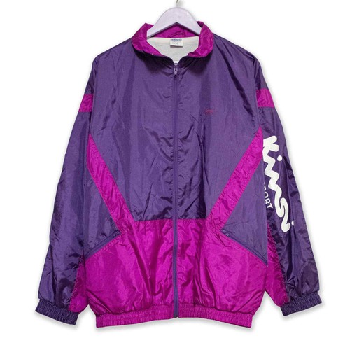 Giacca vento vintage viola - a,