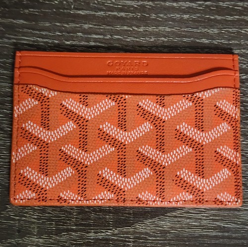 Goyard orange card wallet - card, |