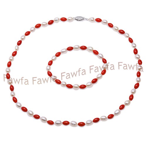 Set bracciali collana perle - , di