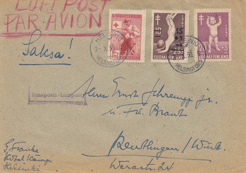 Finnland 1950 luftpost - finnland:, 1950: