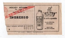 HOCKEY  NOVARA  BIGLIETTO