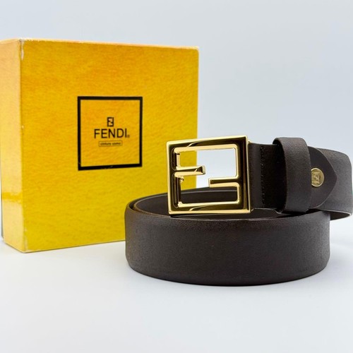 Fendi logo zucca leather - ff,
