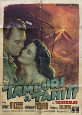 TAMBURI A TAHITI-Manifesto affiche originale-2F-Patricia Medina-1954 (Ballester)