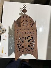 Vintage Lanterna Ferro Traforata Esterno Lanterne Decorative Porta Candela