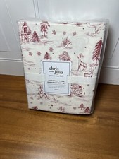 Pottery Barn Kids Chris Loves Julia set lenzuola toilette natalizie biologiche regina