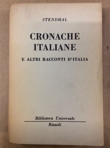 Libro stendhal cronache - libro,
