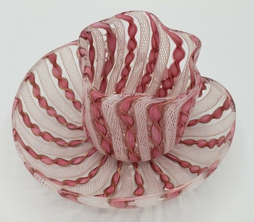 Murano freeform latticino oro - murano,
