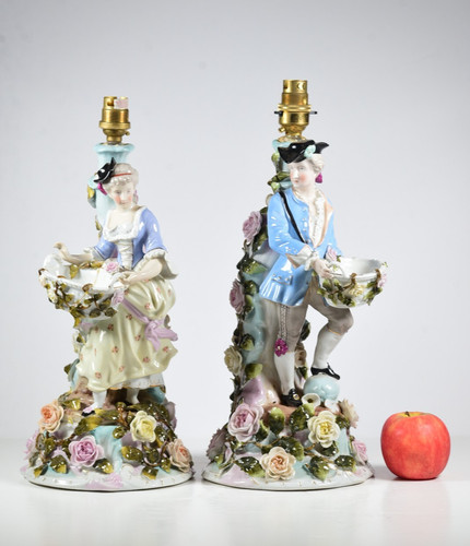 Antica coppia candelabri - di,