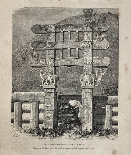 Stampa antica india porta - stampa,