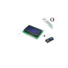 Display Lcd Character Lcm BLU 16x4 1604 + SERIALE I2C / IIC PER ARDUINO