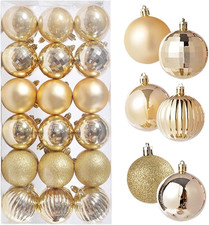 36 Pezzi Palline per Albero Di Natale 3Cm Palline Decorazioni Addobbi Natalizi D