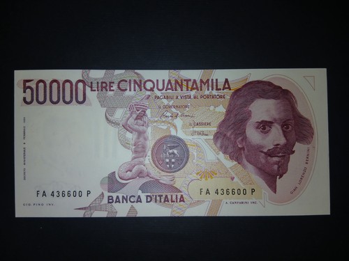 50000 lire bernini tipo - 1°,
